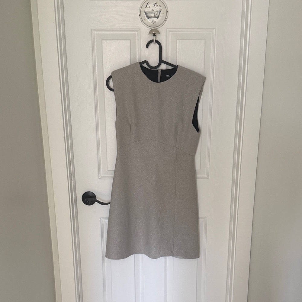 Zara Gray Sleeveless Mini Dress